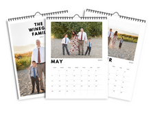Load image into Gallery viewer, Photo Calendar 8.5x11 - Block Font & Top Binding - Fidjiti