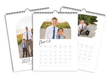Load image into Gallery viewer, Photo Calendar 8.5x11 - Script Font & Top Binding - Fidjiti