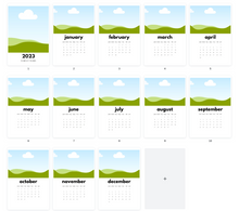 Load image into Gallery viewer, Mini Desk Photo Calendar 4x6 - Fidjiti