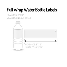 Load image into Gallery viewer, Water Bottle Label Stickers - White Weatherproof Polyester - Fidjiti