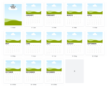 Load image into Gallery viewer, Photo Calendar 8.5x11 - Block Font & Top Binding - Fidjiti