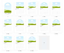 Load image into Gallery viewer, Photo Calendar 8.5x11 - Script Font & Top Binding - Fidjiti