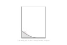 Load image into Gallery viewer, Full Sheet Sticker Paper - White Weatherproof Polyester - Fidjiti