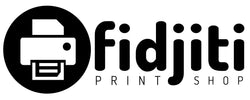 Fidjiti Print Shop Logo - printing brochures, shirts, cards, invites, flyers, labels and more!