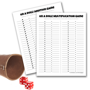 On a Roll Games - Addition & Multiplication - Winegar Company