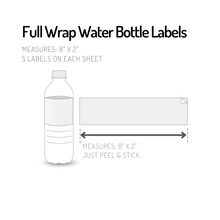 Load image into Gallery viewer, Water Bottle Label Stickers - White Weatherproof Polyester - Fidjiti
